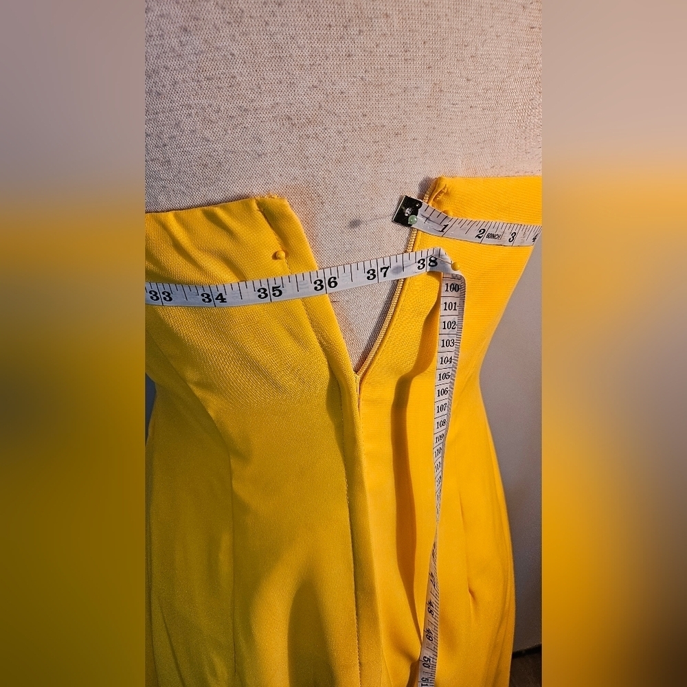 Source Unknown Strapless Yellow Gown - Picture 7 of 7